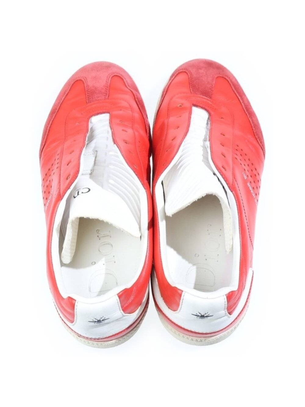 Dior Leather Lace Up Sneakers German Trainer Red - Picture 4 of 6